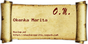 Okenka Marita névjegykártya